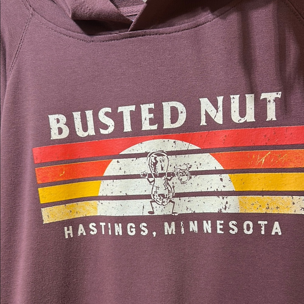 Brownish Purple Sweatshirt with Text Graphics * runs small - Picture 4 of 6